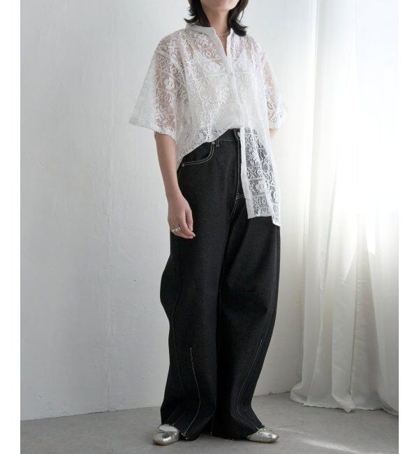 VENCE share style「レーススタンドシャツ」|シャツ・ブラウス|