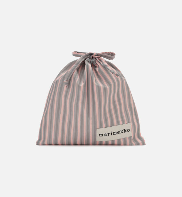 Marimekko「【アジア限定】Piccolo Kestopussi ポーチ」|ポーチ|グレー&times;ライトピンク
