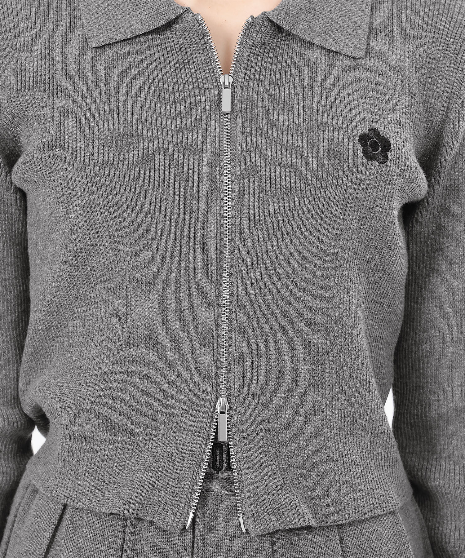 MARY QUANT「スムースニット ブルゾン」|ニット・セーター|