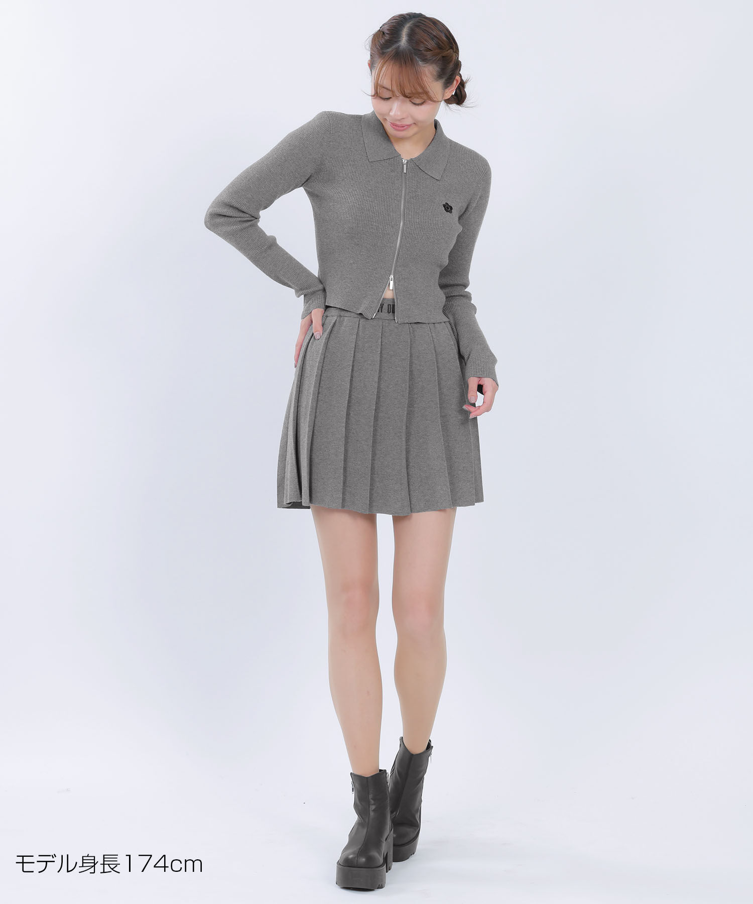 MARY QUANT「スムースニット ブルゾン」|ニット・セーター|