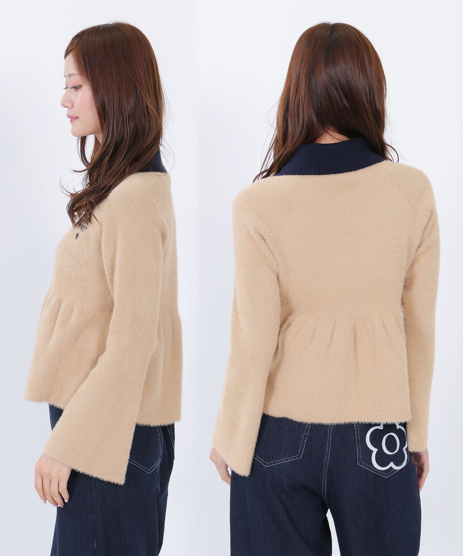 MARY QUANT「シャギーペプラム プルオーバー」|スウェット・ジャージ|