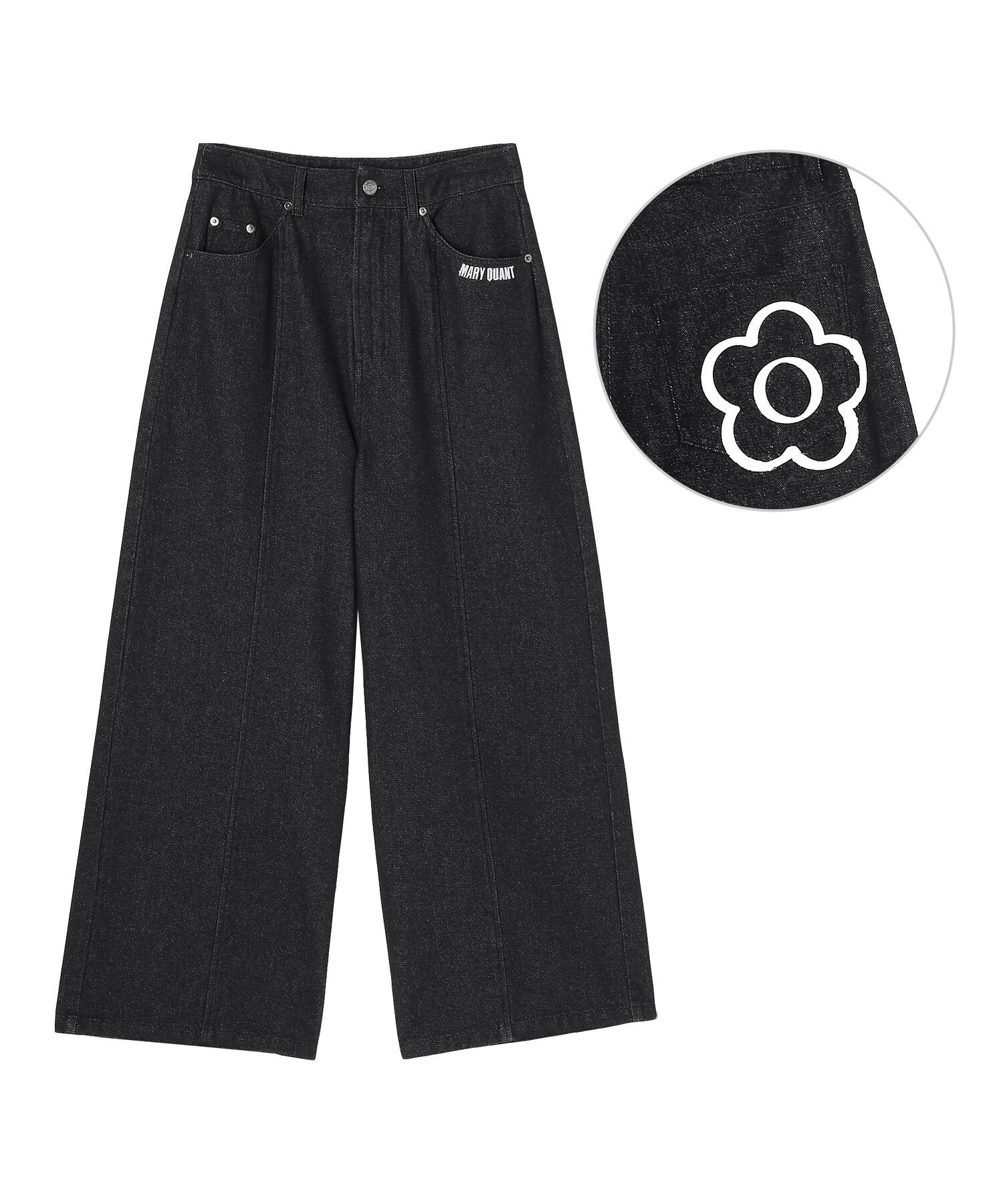 MARY QUANT「ペイントデイジーデニム パンツ」|デニム|