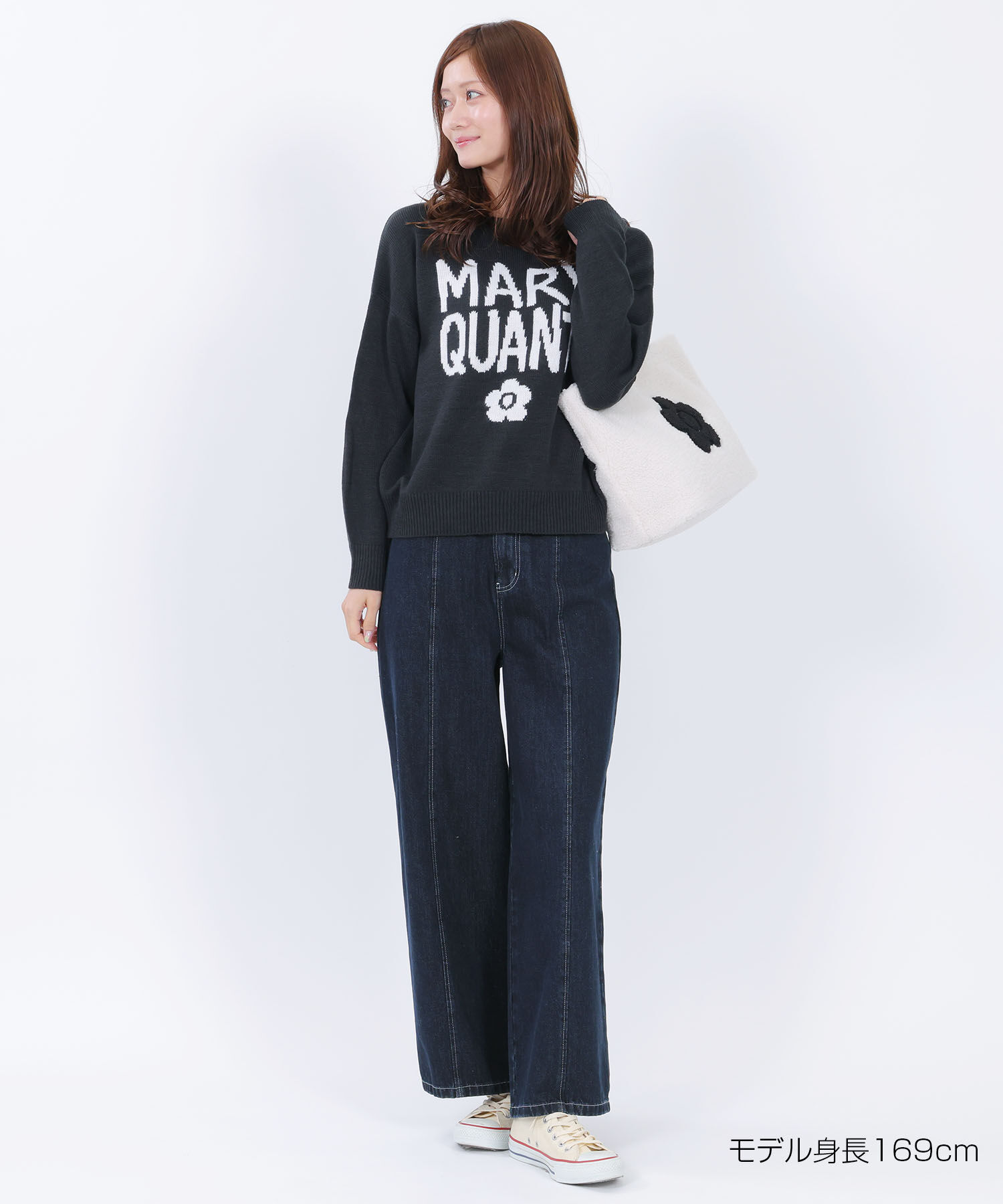 MARY QUANT「ペイントデイジーデニム パンツ」|デニム|