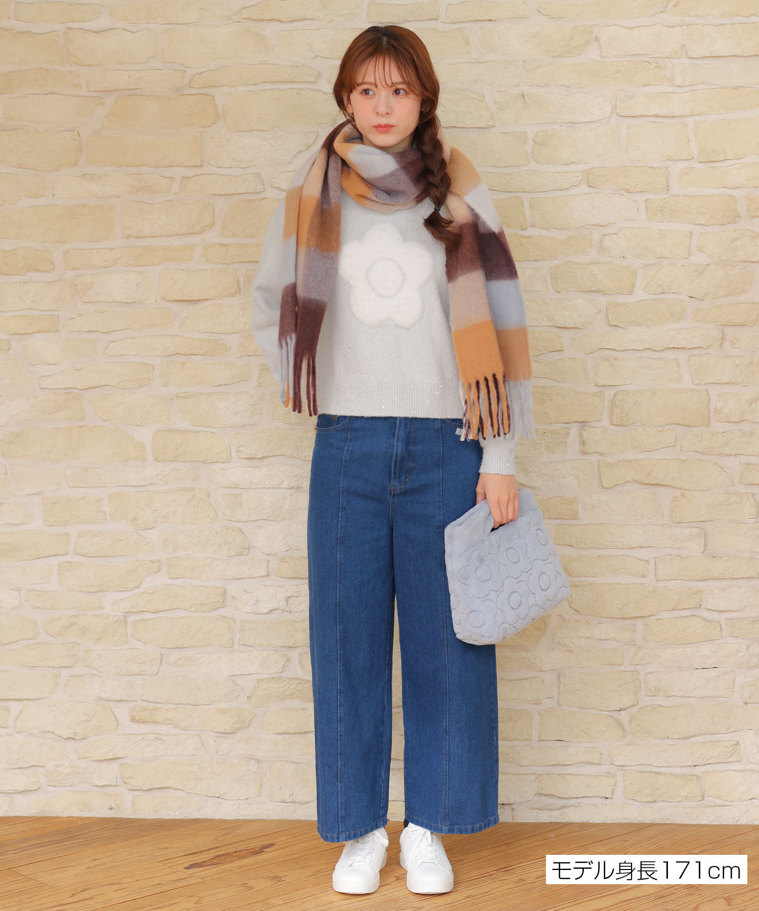 MARY QUANT「ファーデイジーラメニット プルオーバー」|ニット・セーター|