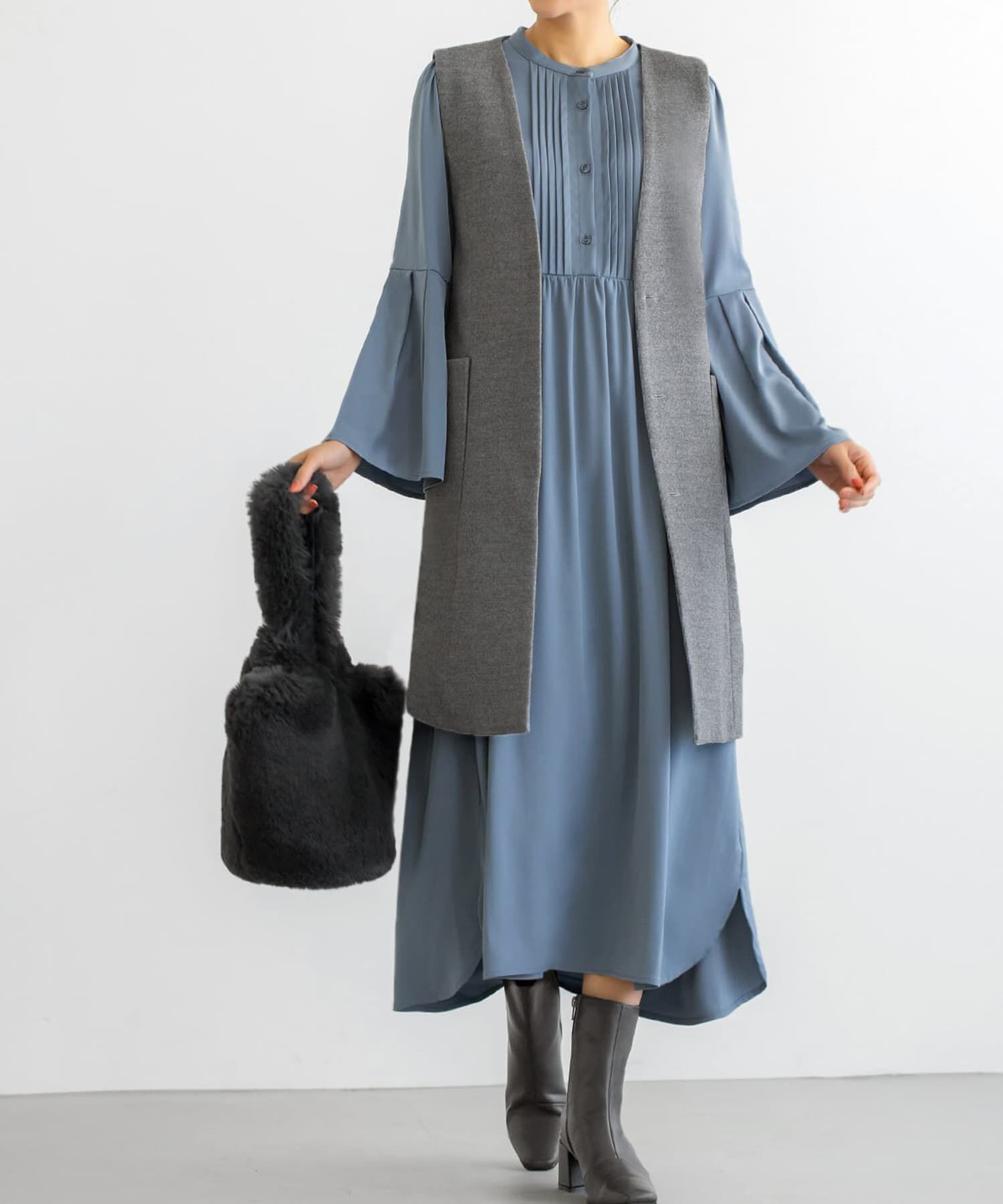 STYLE DELI「タック＆ギャザーワンピース」|ワンピース|