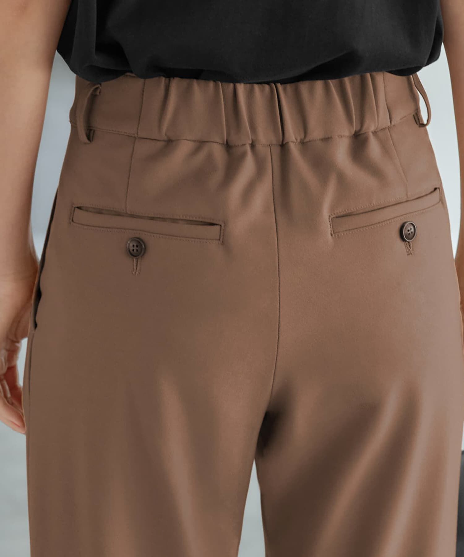 STYLE DELI「【Made in JAPAN】裏微起毛ストレッチタック留めパンツ」|その他|