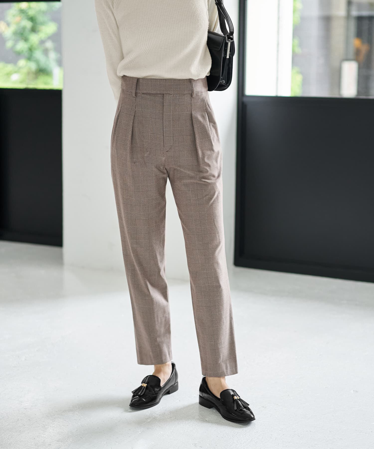 STYLE DELI「【Made in JAPAN】裏微起毛ストレッチタック留めパンツ」|その他|キャメル