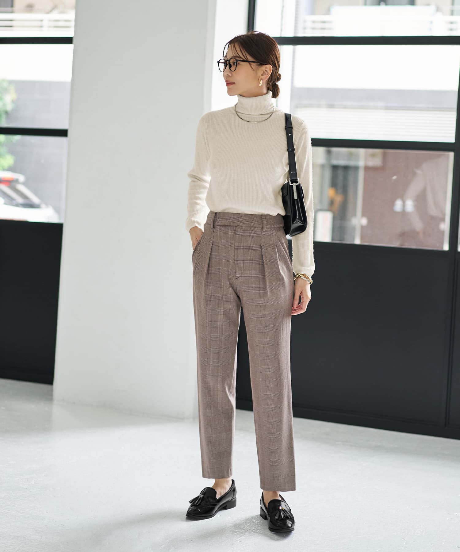 STYLE DELI「【Made in JAPAN】裏微起毛ストレッチタック留めパンツ」|その他|