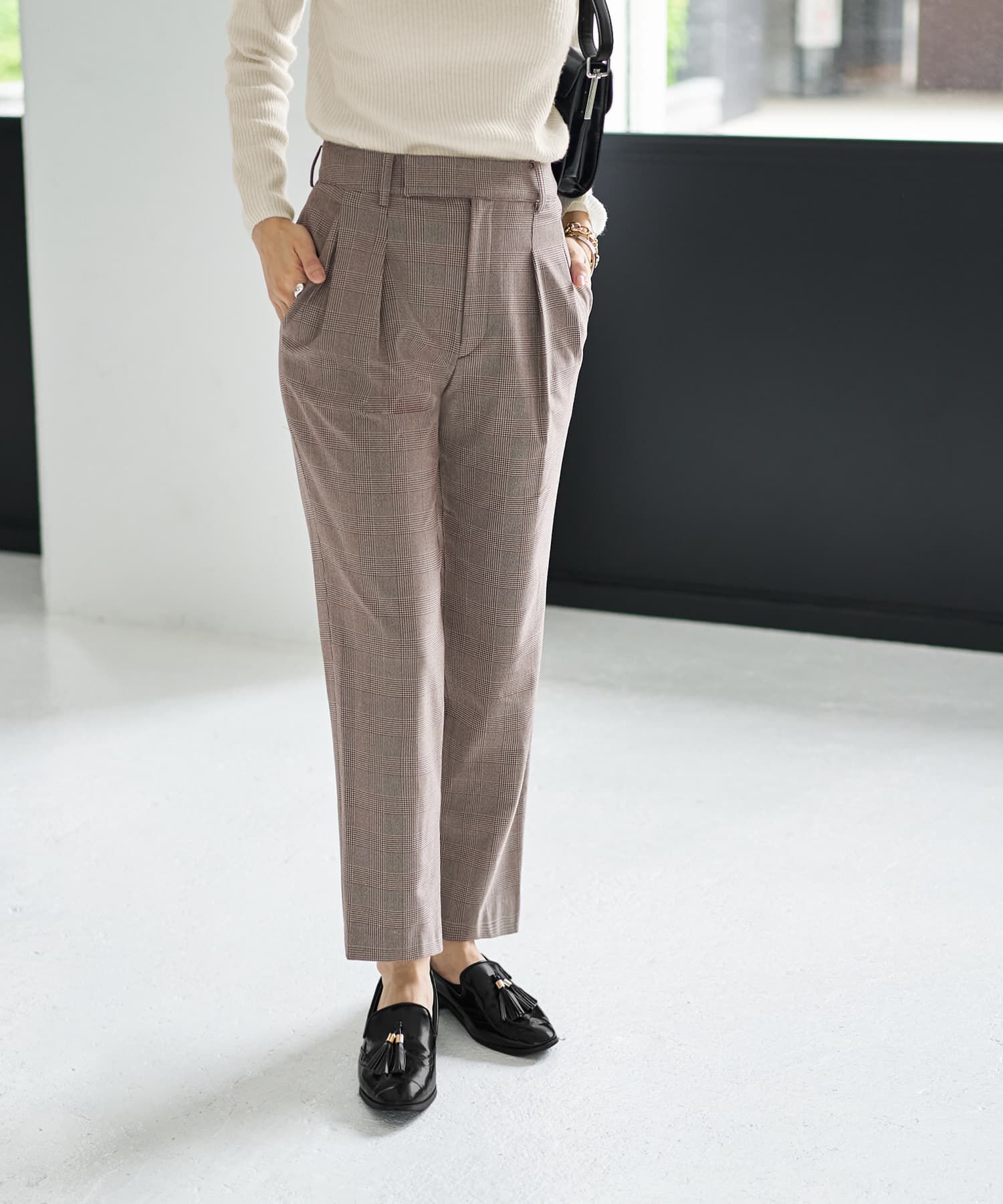 STYLE DELI「【Made in JAPAN】裏微起毛ストレッチタック留めパンツ」|その他|