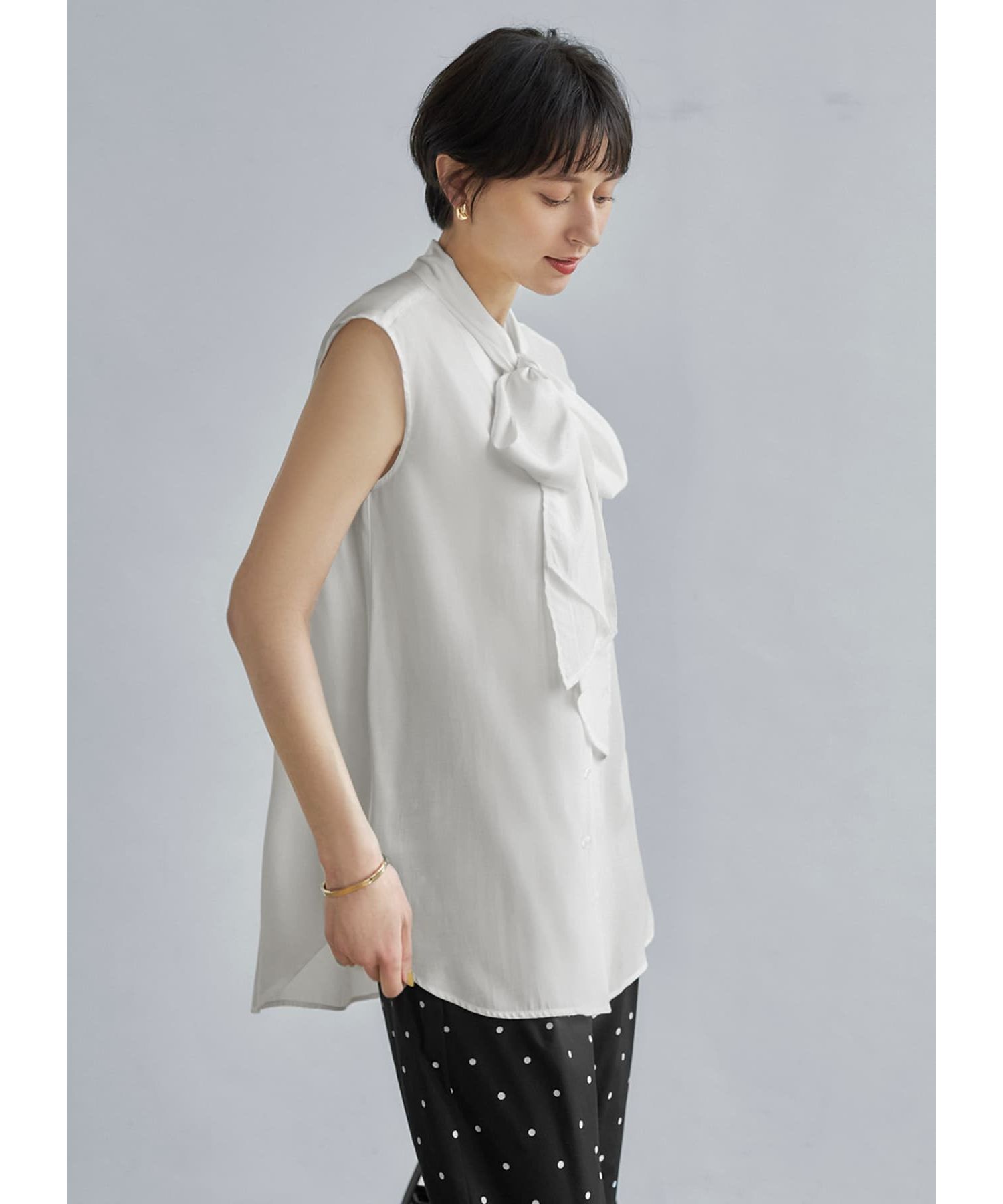 STYLE DELI「フレンチスリーブボウタイブラウス」|シャツ・ブラウス|