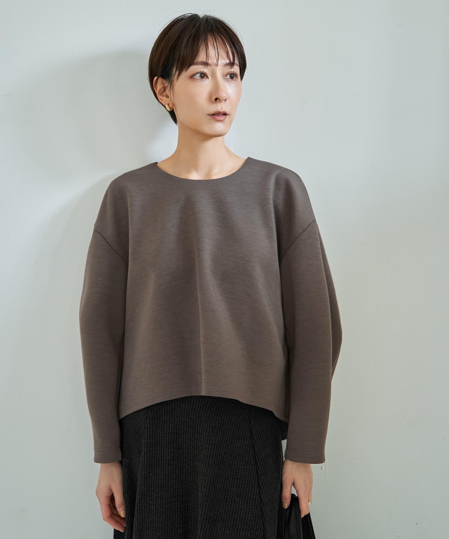 STYLE DELI「【Made in JAPAN】バナナスリーブダンボールトップス」|Tシャツ・カットソー|ココアグレー