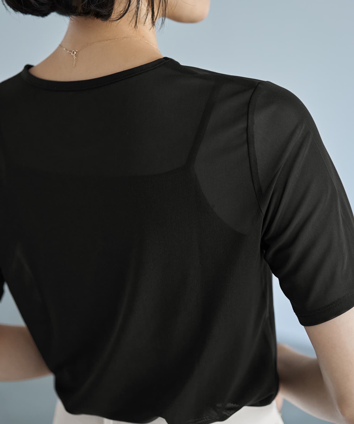 STYLE DELI「ストレッチメッシュ半袖トップス」|Tシャツ・カットソー|