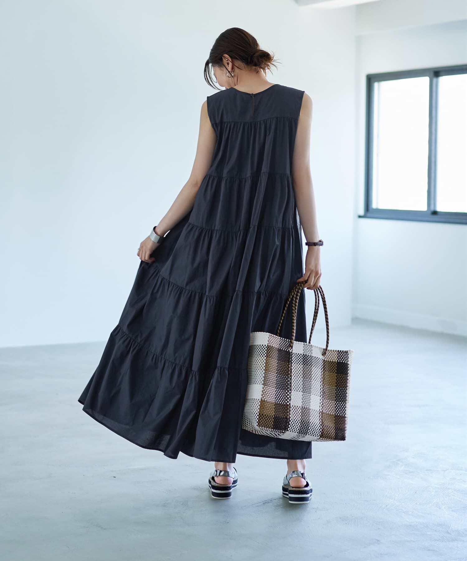 STYLE DELI「【LUXE】５段ティアードコットンサマードレス」|ワンピース|