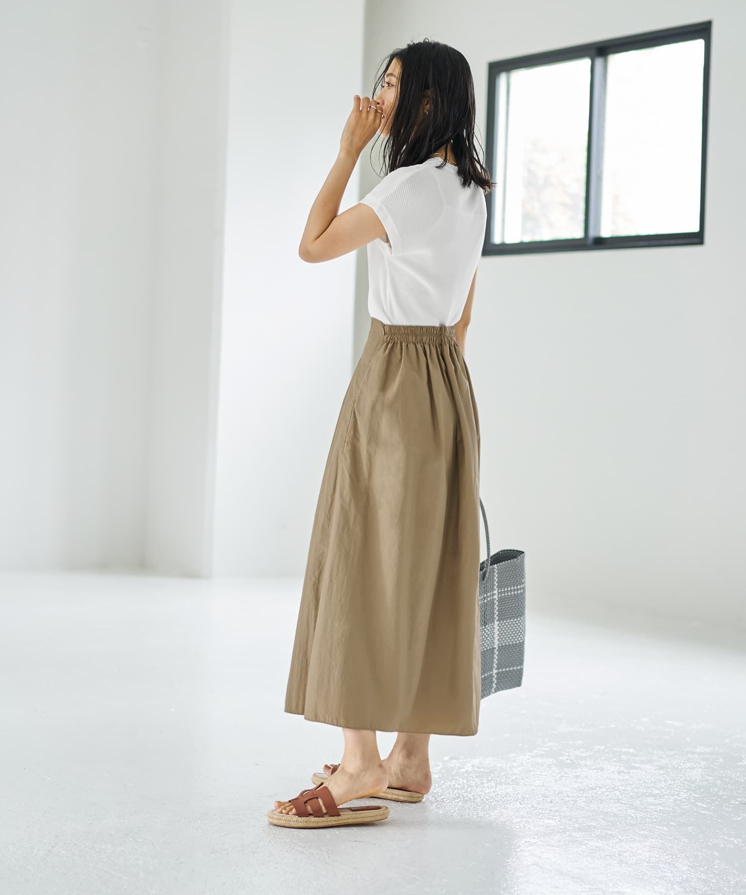 STYLE DELI「シャリ感とろみリブシアーニットトップス」|Tシャツ・カットソー|