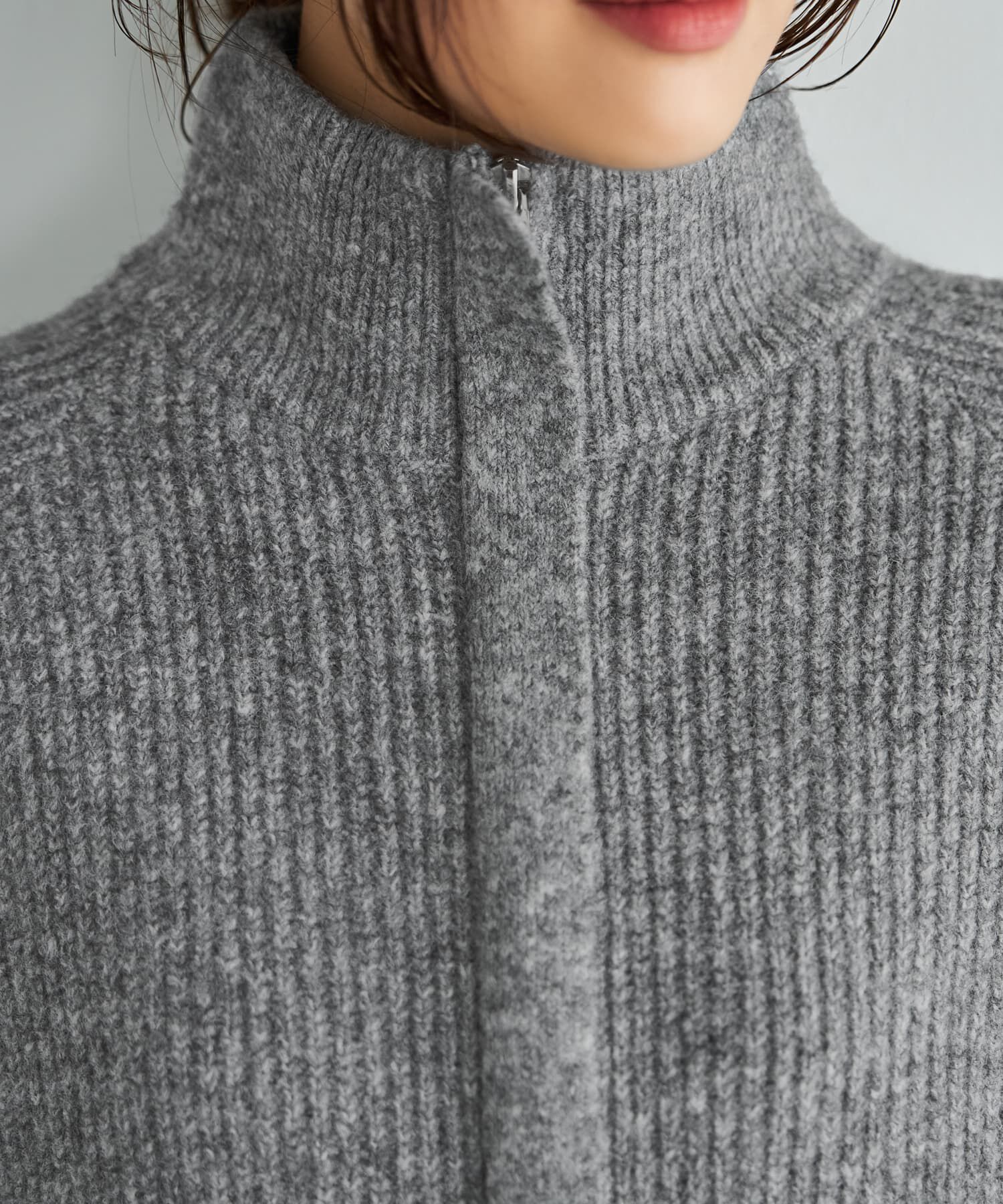 STYLE DELI「ダブルジップスタンドネックニットジャケット」|その他|