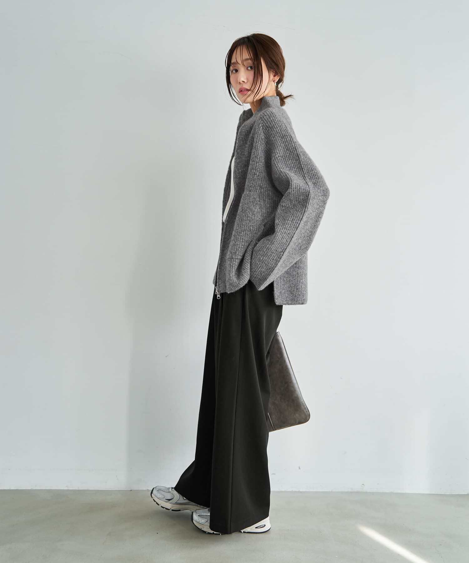 STYLE DELI「ダブルジップスタンドネックニットジャケット」|その他|