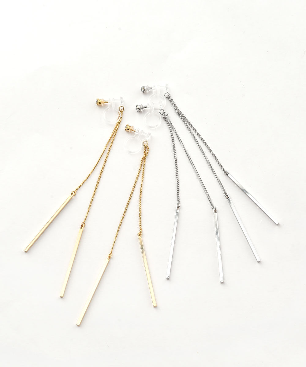 colleca la「ノンホール・ストーンとロングチェーンのイヤリング」|イヤリング|