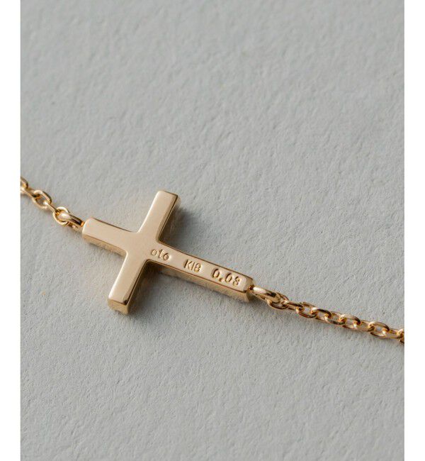 ete「K18YG クロス ダイヤモンド ブレスレット」|ブレスレット・バングル|