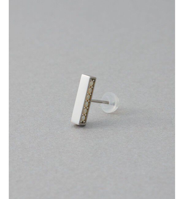 ete「[カラーリスト] ビジュー リバーシブル ピアス プラチナム」|ピアス|