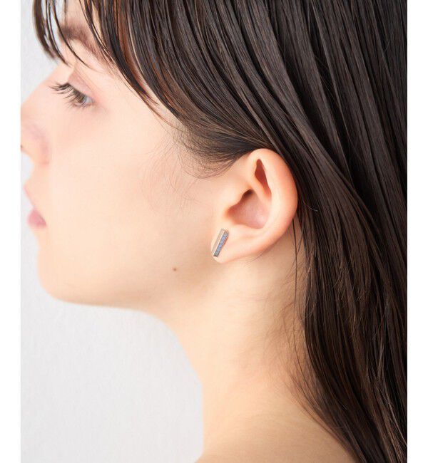 ete「[カラーリスト] ビジュー リバーシブル ピアス プラチナム」|ピアス|