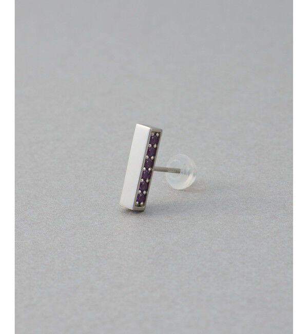 ete「[カラーリスト] ビジュー リバーシブル ピアス プラチナム」|ピアス|