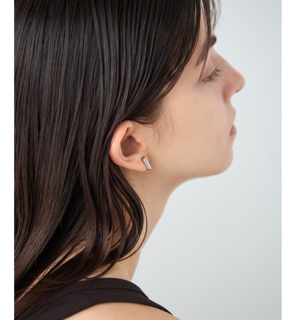 ete「[カラーリスト] ビジュー リバーシブル ピアス プラチナム」|ピアス|