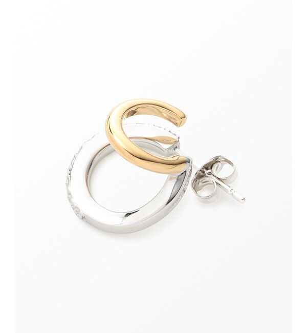 Jouete「ジルコニア ダブルピアス コンビカラー」|ピアス|