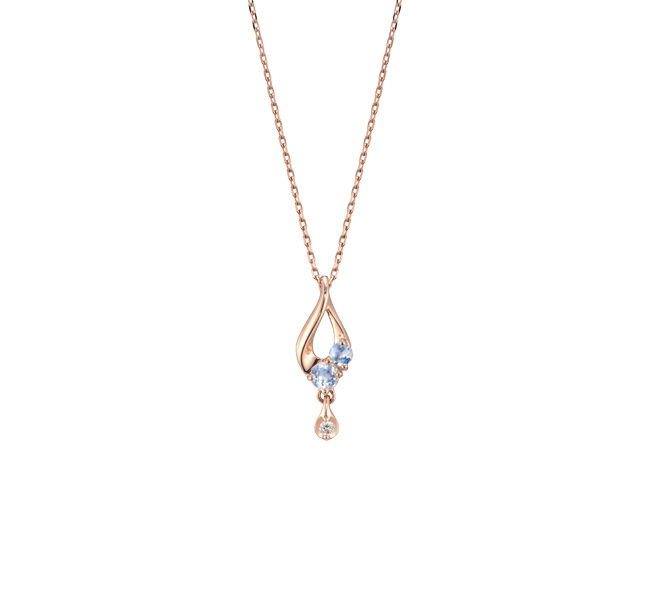 STAR JEWELRY「FLOWER DEW」|ネックレス|ローズゴールド