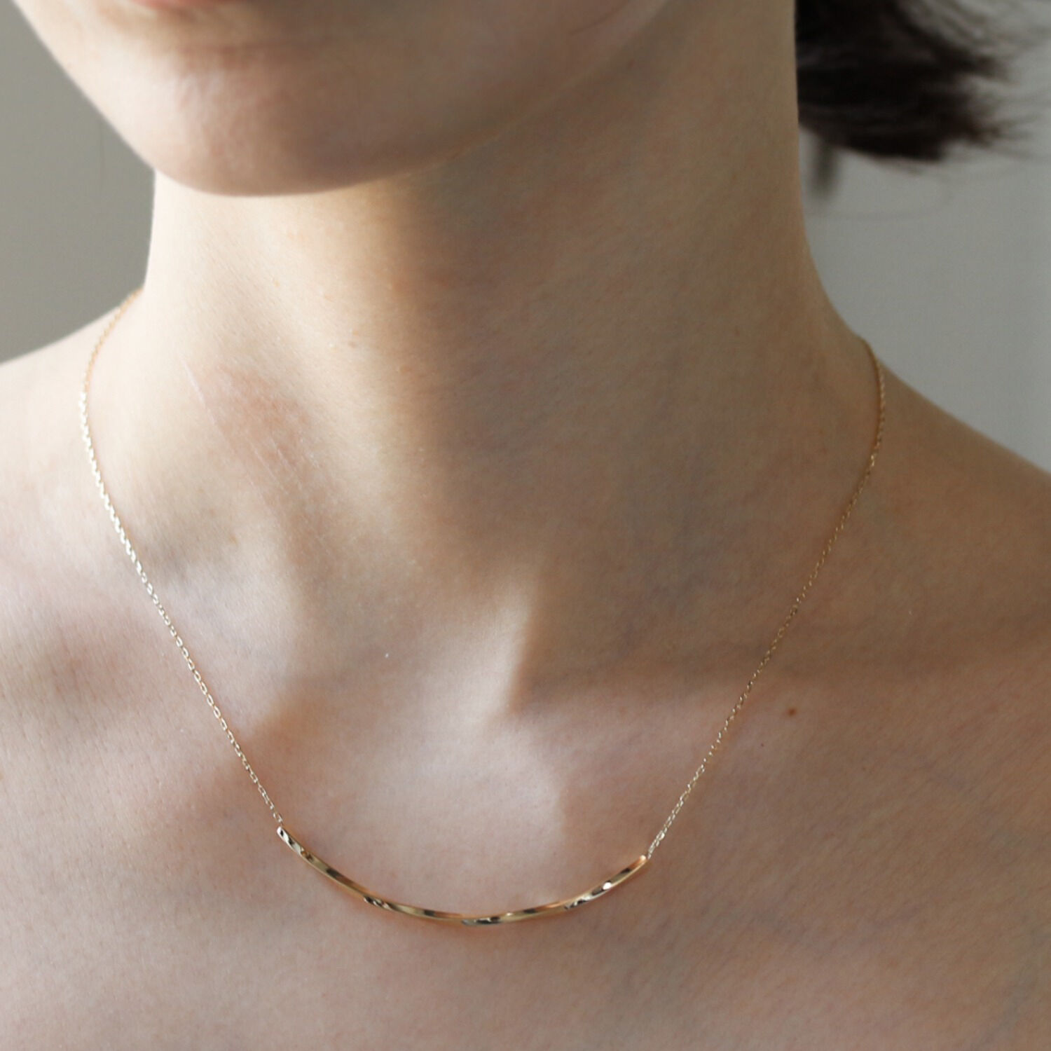  「ゴールド ライン ネックレス | K10YG」|ネックレス|K10 イエローゴールド