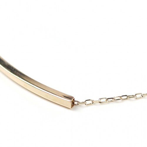  「ゴールド ライン ネックレス | K10YG」|ネックレス|