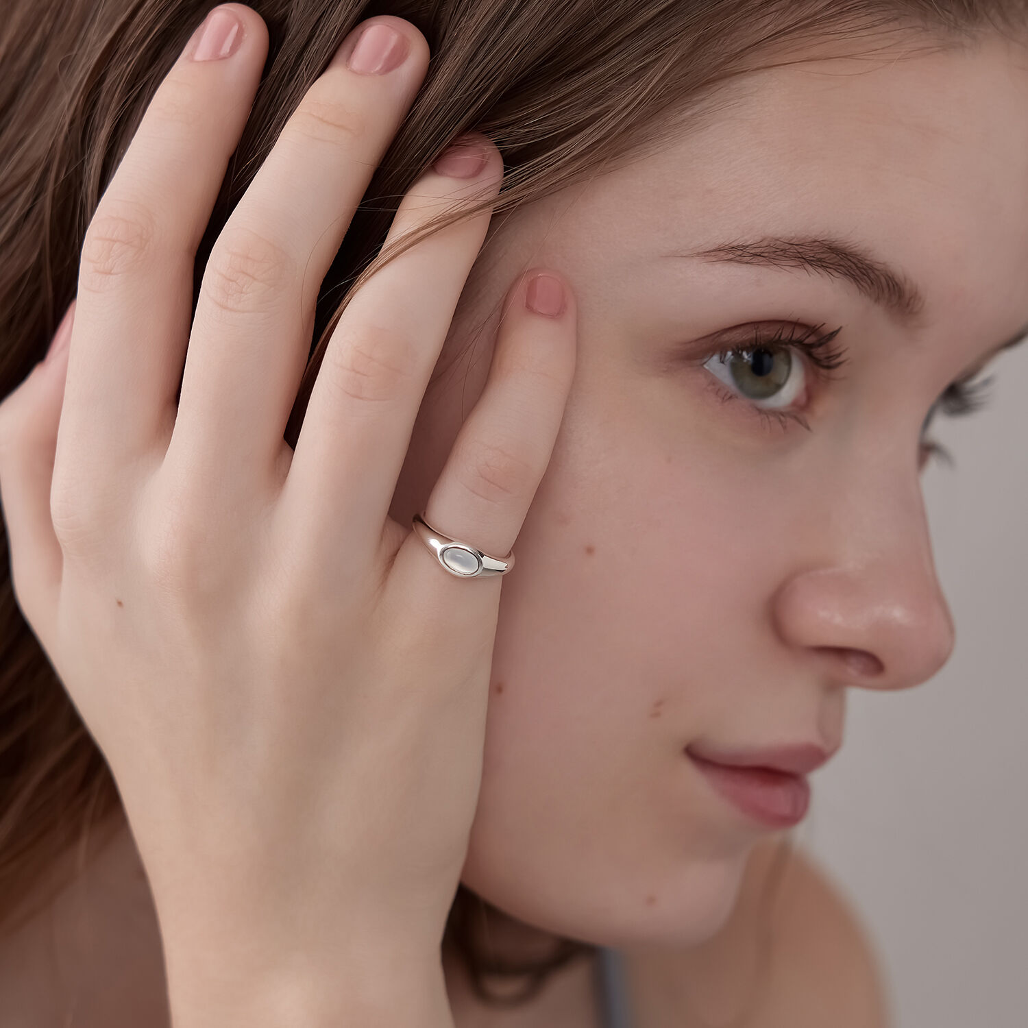 NOJESS「シルバームーンストーンピンキーリング」|リング|