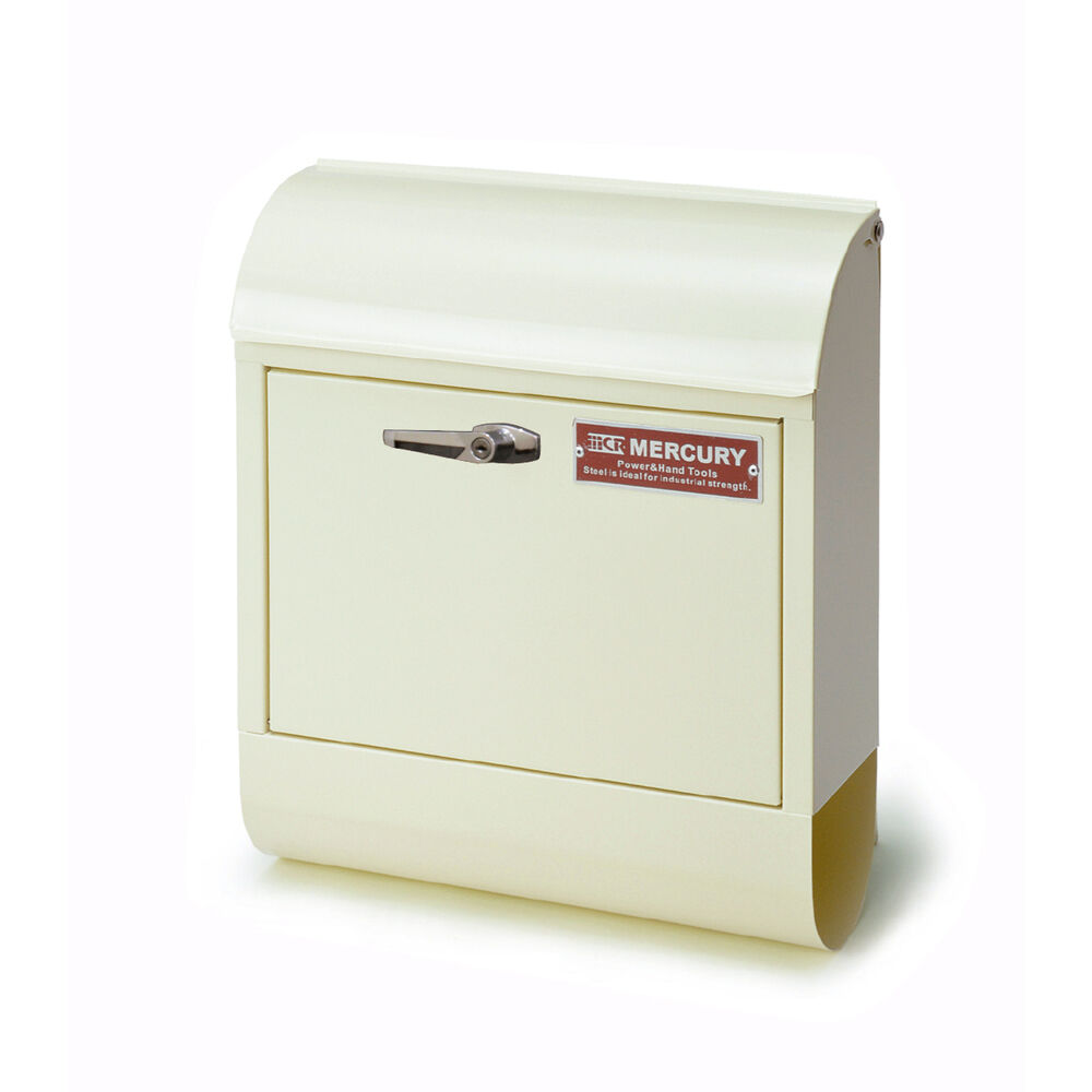 MERCURY「マーキュリー ポスト 通販 壁掛け おしゃれ 大型 郵便受け 郵便ポスト 鍵付き レトロ 郵便」|その他|ホワイト1