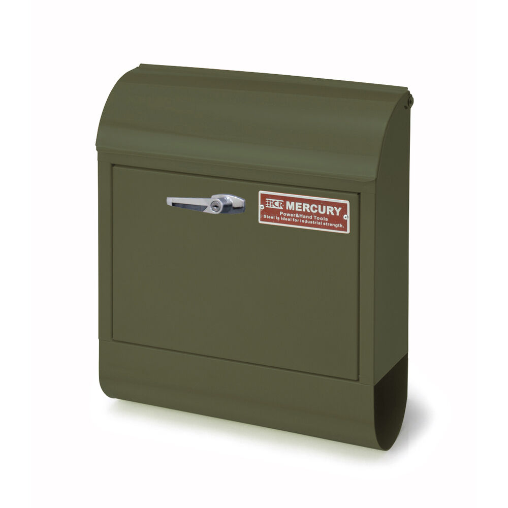 MERCURY「マーキュリー ポスト 通販 壁掛け おしゃれ 大型 郵便受け 郵便ポスト 鍵付き レトロ 郵便」|その他|グリーン1