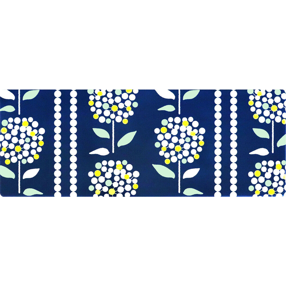 BACKYARD FAMILY「キッチンマット 45&times;120 通販 台所 敷物 マット カーペット 北欧風 欧風 拭ける 防水」|食器・キッチングッズ|ブルー1