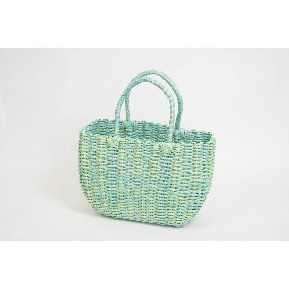 BACKYARD FAMILY「かごバッグ ビニール 通販 トート カゴバッグ ビニールバッグ レディース 浴衣 バッグ」|かごバッグ|グリーン1