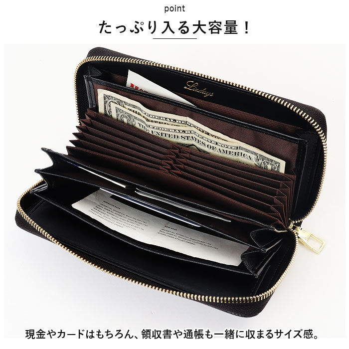 BACKYARD FAMILY「LIZDAYS リズデイズ 長財布 コインスルー 通販 財布 本革 小銭入れ レシート 小銭」|財布|