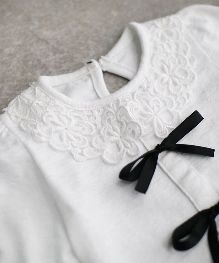 BACKYARD FAMILY「女の子 キッズ 長袖 Tシャツ 通販 ロンT 73012402 長袖Tシャツ カットソー リボン」|その他|