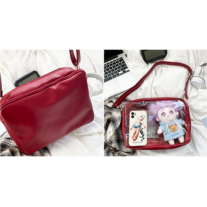 BACKYARD FAMILY「痛バッグ ショルダーバッグ 推し活 大容量 通販 痛バ 推し活バッグ 痛ショルダー ビニールバッグ」|ショルダー・メッセンジャー|