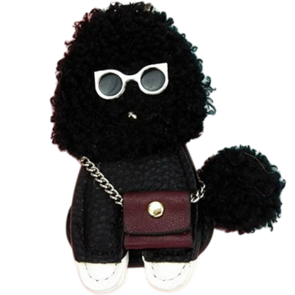 BACKYARD FAMILY「バッグチャーム プードル 通販 キーホルダー キーリング キーチャーム 犬 いぬ バッグ チャーム」|その他|ブラック1