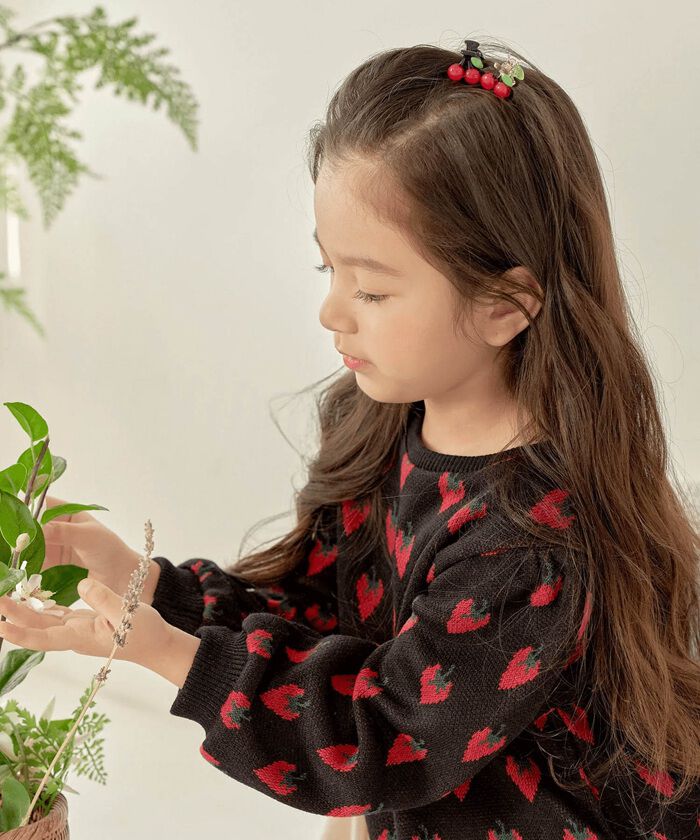 BACKYARD FAMILY「Rora ヘアクリップ キッズ 2個セット 通販 ペアチェリー さくらんぼ ヘアークリップ 髪どめ」|その他|