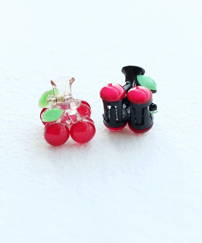 BACKYARD FAMILY「Rora ヘアクリップ キッズ 2個セット 通販 ペアチェリー さくらんぼ ヘアークリップ 髪どめ」|その他|