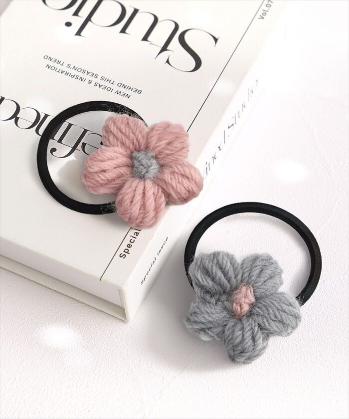 BACKYARD FAMILY「Rora ヘアゴム キッズ 通販 ブルーム ニット 髪ゴム 髪飾り 髪どめ 髪留め」|その他|