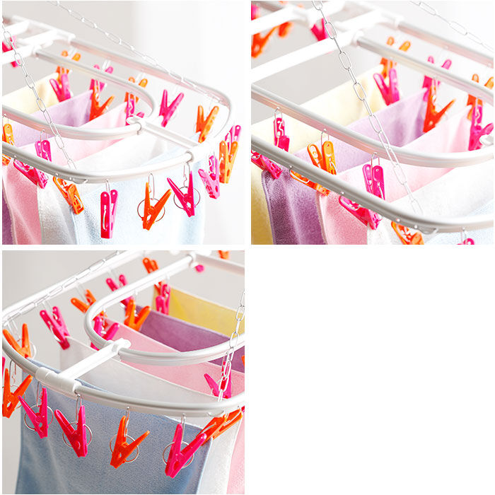 BACKYARD FAMILY「KOGURE ピンチハンガー 通販 アルミ 角ハンガー 44ピンチ 洗濯ピンチハンガー」|その他|