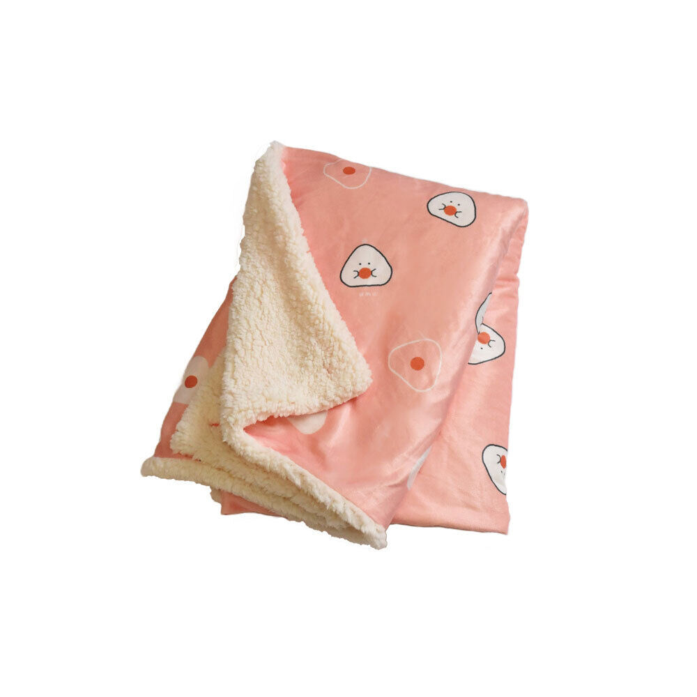 BACKYARD FAMILY「ぎゅっとおにぎりさん ブランケット 通販 膝掛け ひざ掛け 腰巻き ポンチョ ハーフケット」|ブランケット|ピンク1