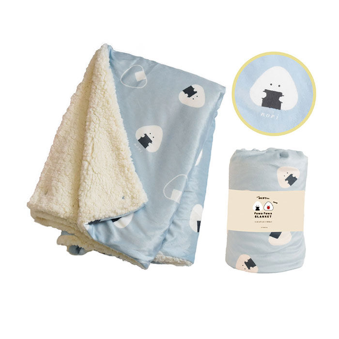BACKYARD FAMILY「ぎゅっとおにぎりさん ブランケット 通販 膝掛け ひざ掛け 腰巻き ポンチョ ハーフケット」|ブランケット|