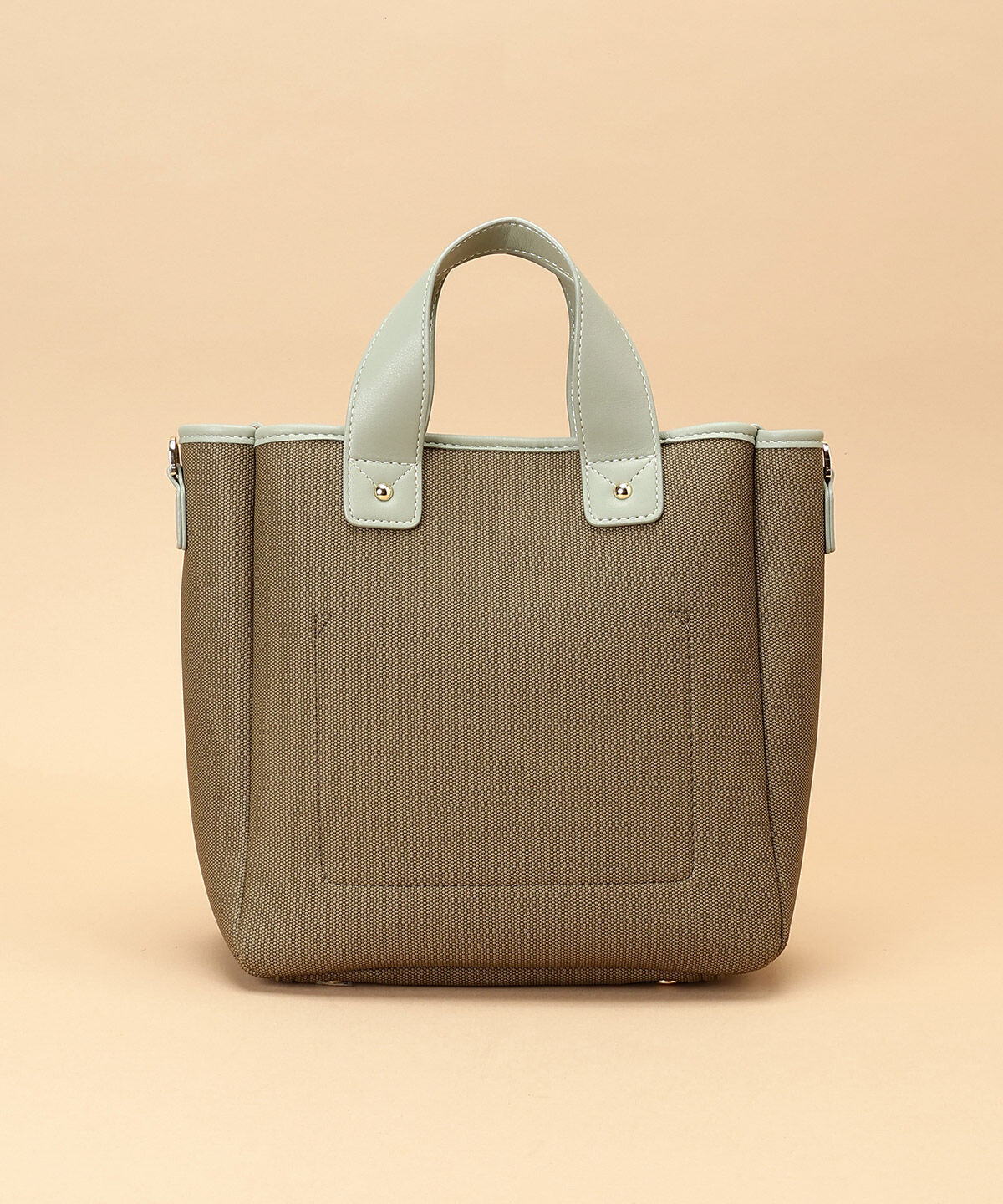 Samantha Thavasa「キャンバスデザイン 合皮スクエアトートバッグ 小サイズ」|トートバッグ|