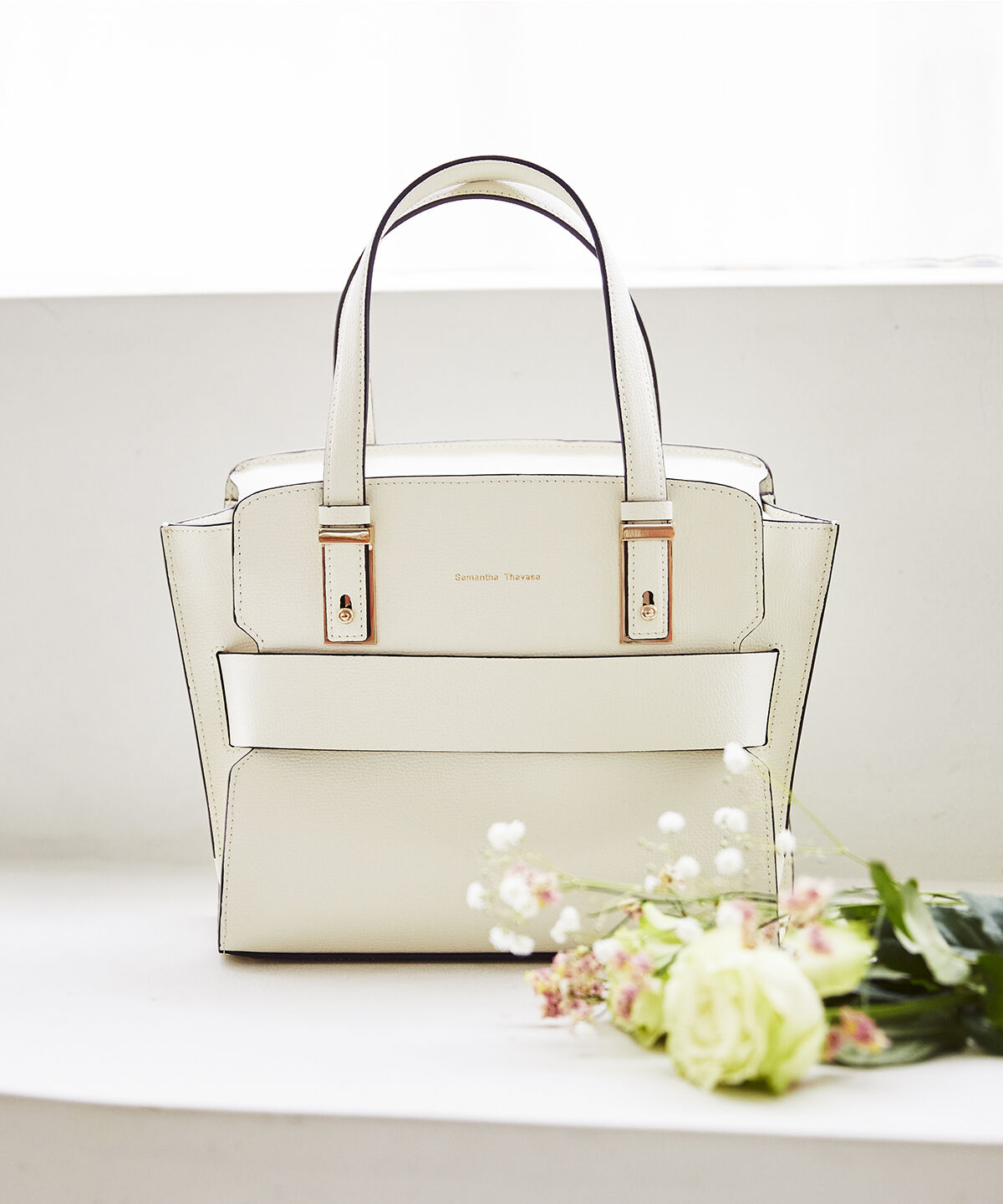 Samantha Thavasa「フロントベルトデザイン ハンドバッグ」|ハンドバッグ|