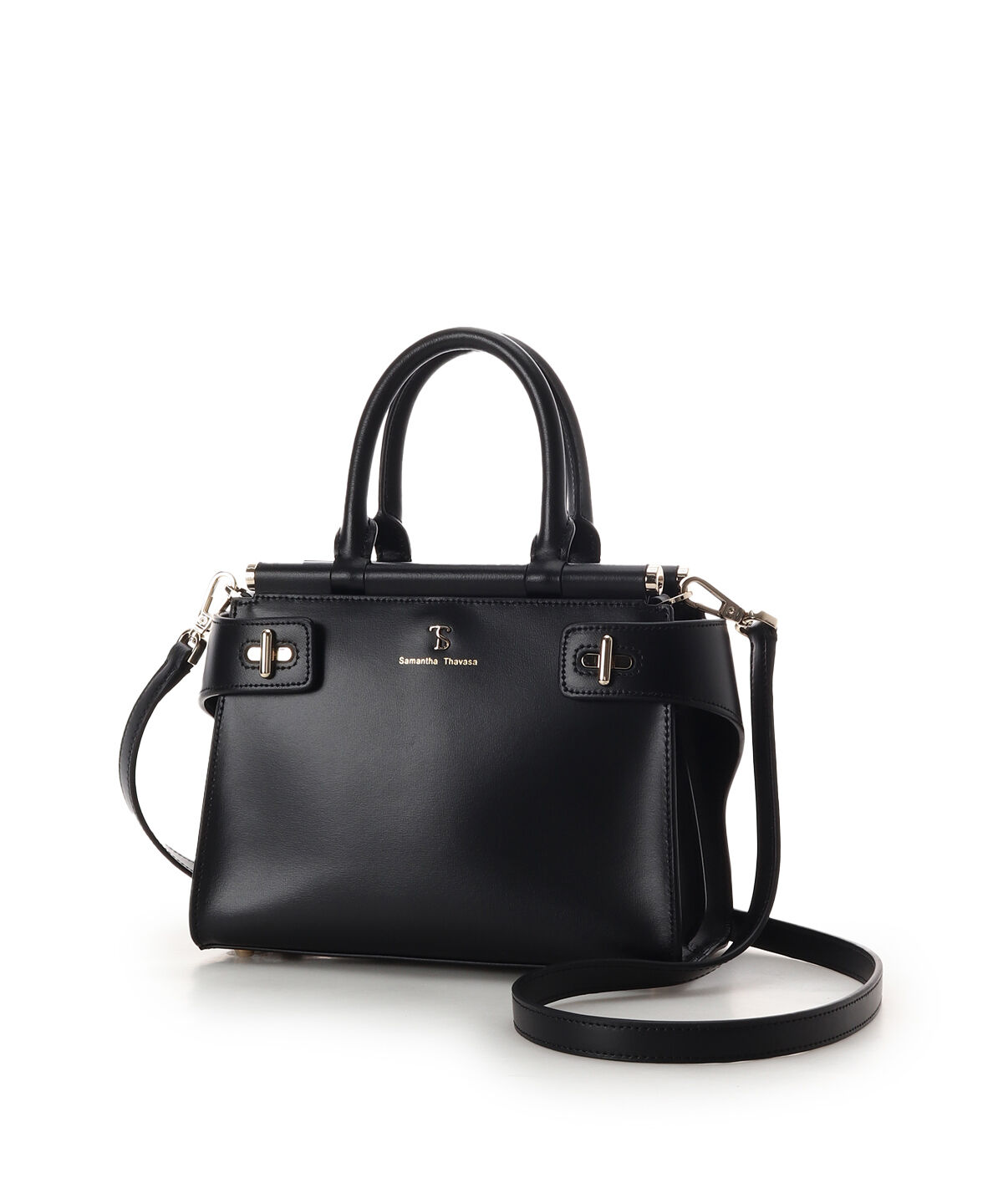 Samantha Thavasa「ゴールド金具スプリットレザーハンドバッグ」|ハンドバッグ|