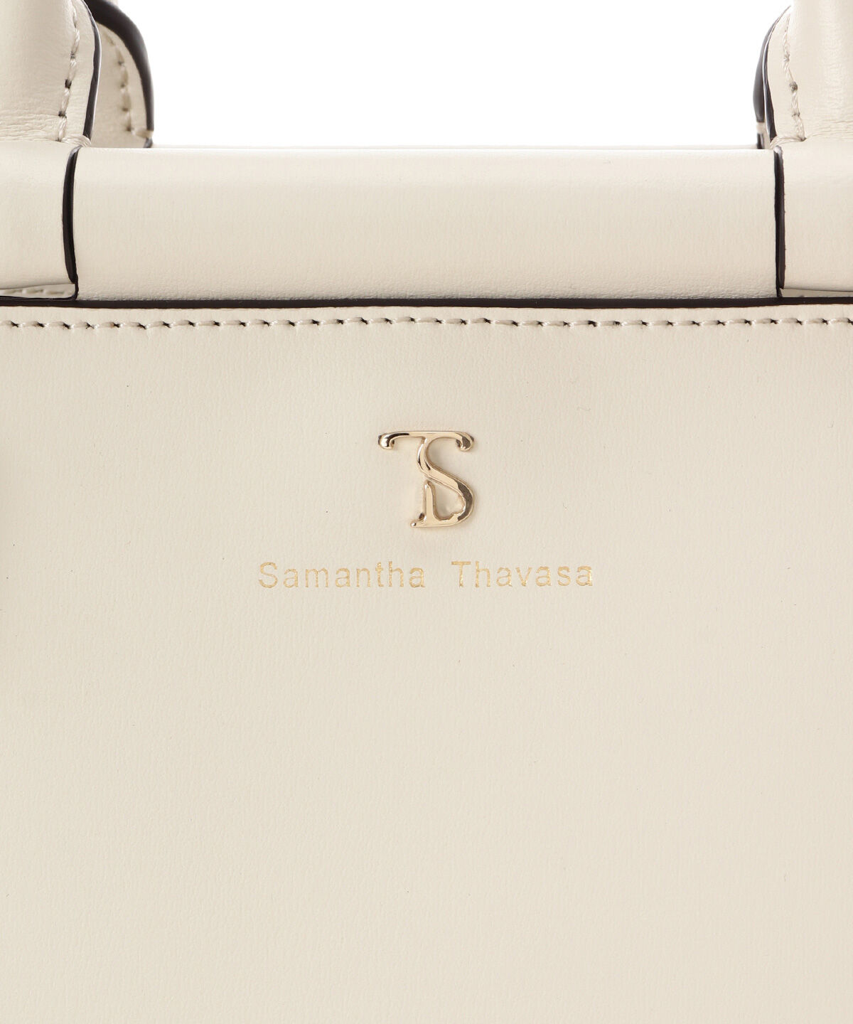 Samantha Thavasa「ゴールド金具スプリットレザーハンドバッグ」|ハンドバッグ|