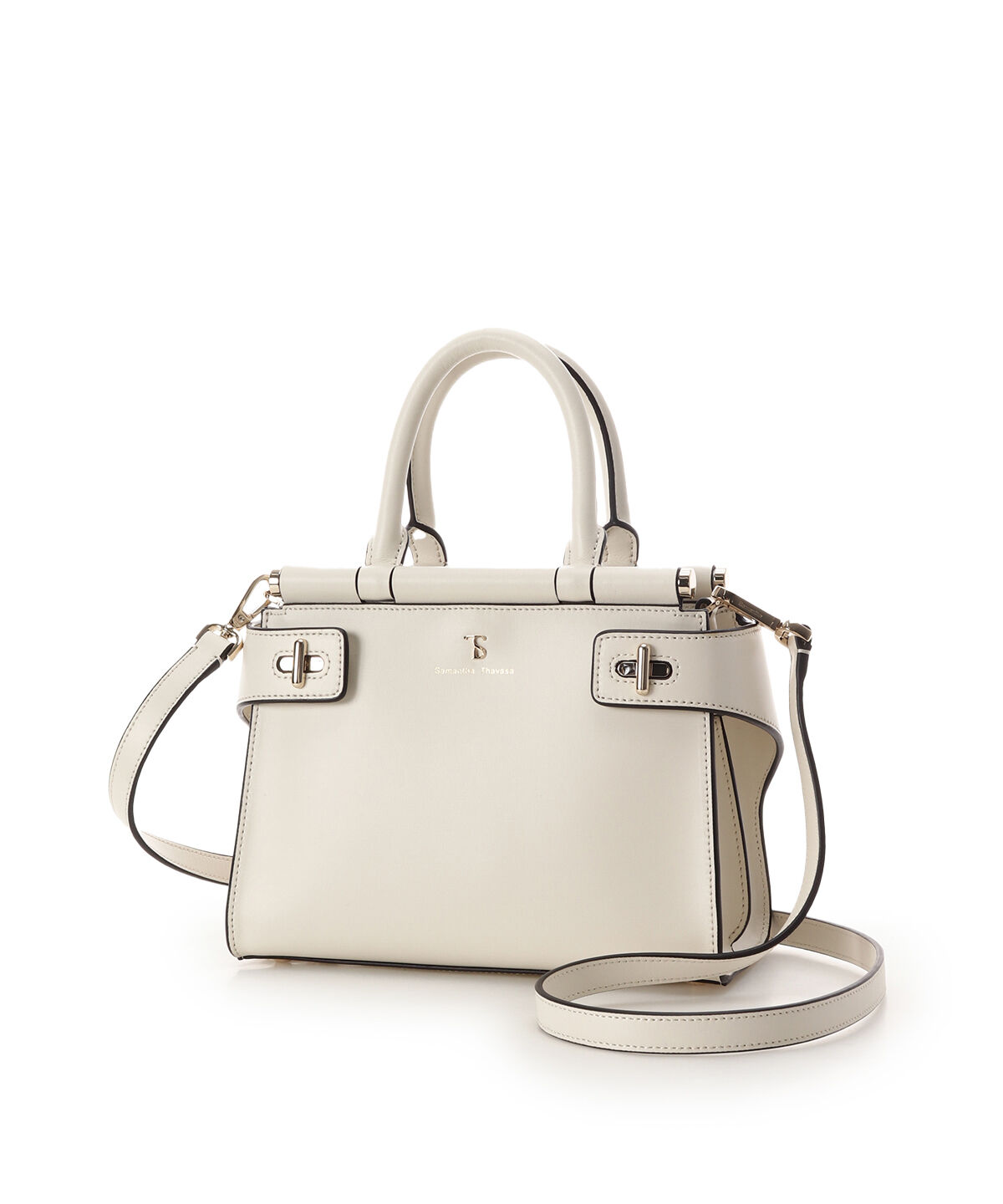 Samantha Thavasa「ゴールド金具スプリットレザーハンドバッグ」|ハンドバッグ|